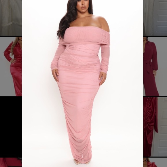 Fashion Nova Dresses & Skirts - Fashion Nova curve ruched maxi dress
